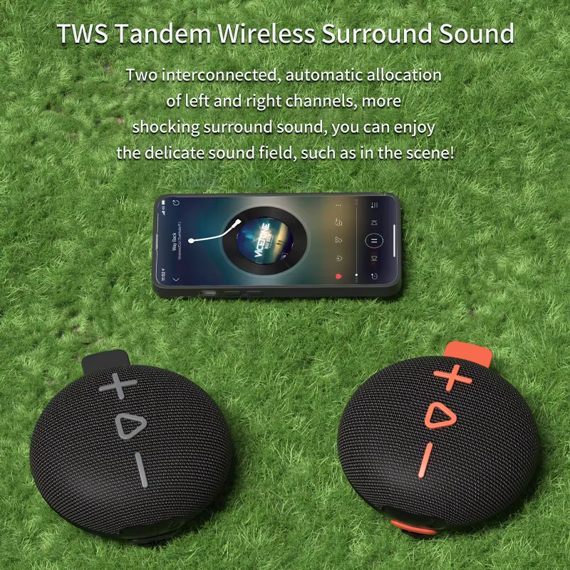 Outdoor Portable Audio Bluetooth Speaker Wireless Subwoofer Music Player Amplifiers Bluetooth 5.4 Bicycle Speaker