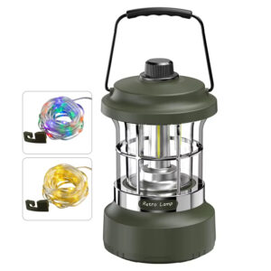 Retro Camping Light Color Strip Support Output Camping Waterproof Hanging Outdoor Hiking Walking Lamp